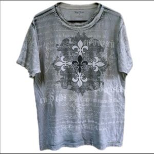 POP ICON CLOTHING POP ROCK FLEUR DE LIS TEE SHIRT LG UNISEX SEE MEAS…